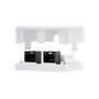 Nanocable Roseta de Superficie RJ45 Cat.6 UTP 2 Tomas Blanco